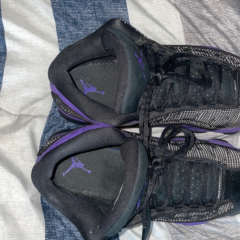 Jordan 13 purple and black.
